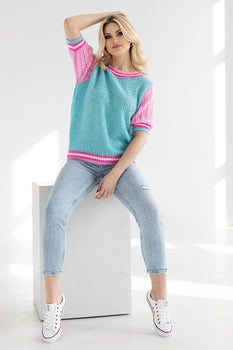  Short sleeve sweater model 178641 PeeKaBoo 